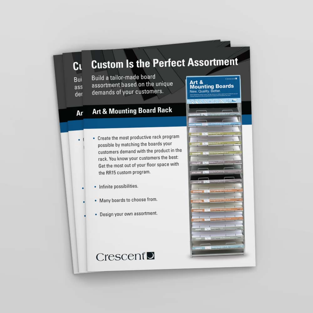 Art & Mounting Board Rack Sell Sheet Crescent Brands