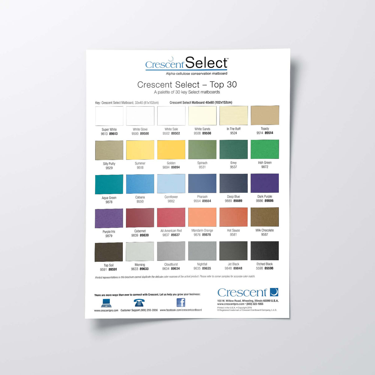 Crescent Select Top 30 Colors Flyer Crescent Brands