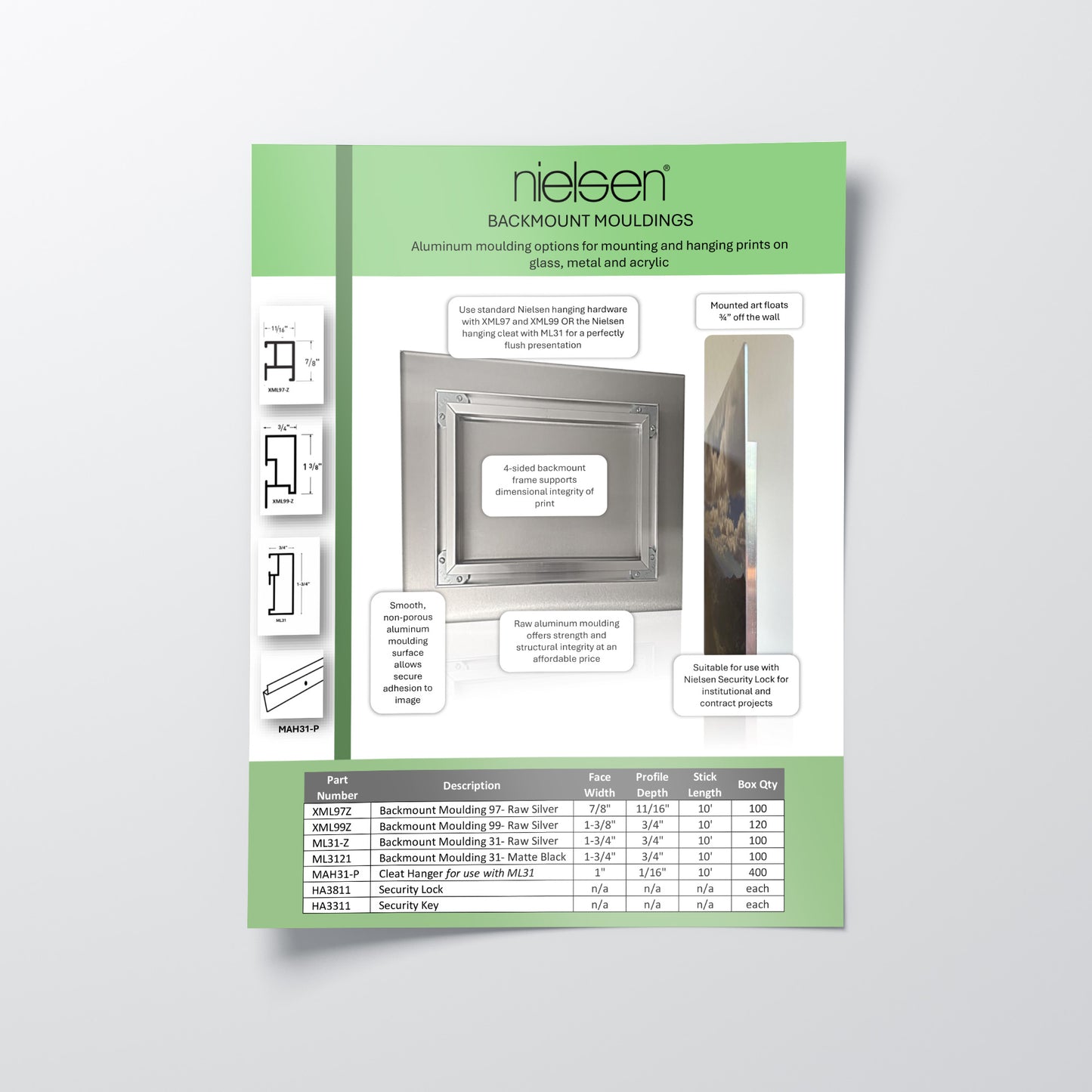 Nielsen Backmount Mouldings Brochure