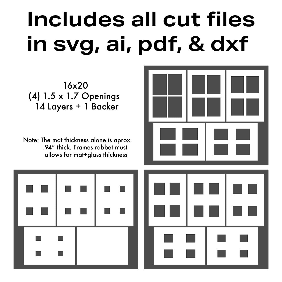 16x20 • 14 Layer 4 Opening Mat