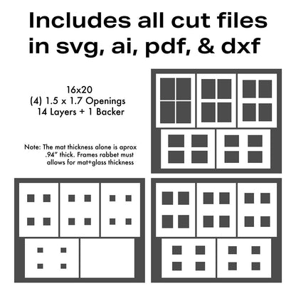 16x20 • 14 Layer 4 Opening Mat